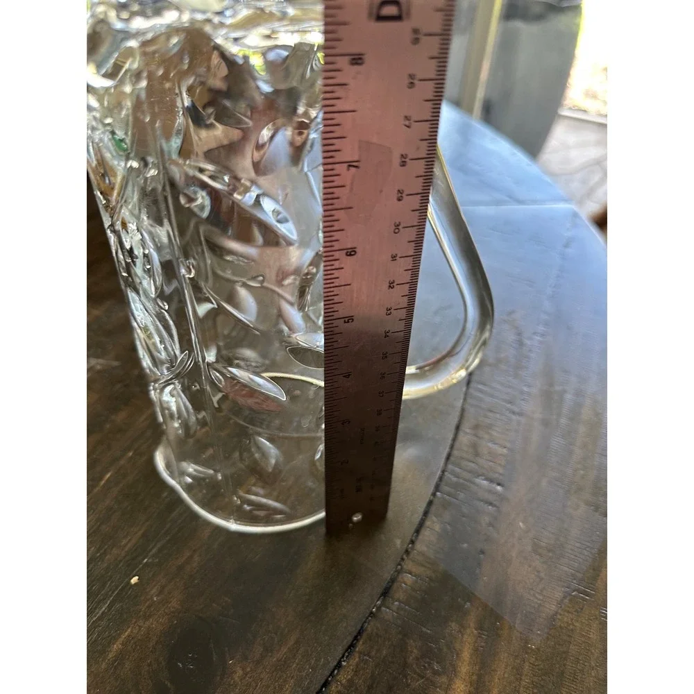 Vintage RCR Royal Crystal Rock Laurus Crystal Pitcher  Made in Italy –Heavy 50oz